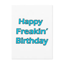 Happy Freakin' Birthday postcards
