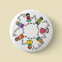 Happy Friends Around the World Button by fat_fa_tin Happy Friends Around the World Button