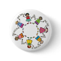 Happy Friends Around the World Button