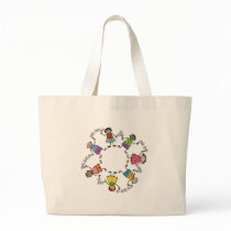 Happy Friends Around the World Custom Tote Bag