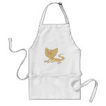 Happy Frilled Lizard Smiling aprons