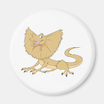 Happy Frilled Lizard Smiling Fridge Magnets