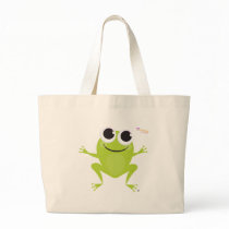 Happy Frog Beach Bag by creatingmybestlife Happy Frog Beach Bag