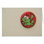 Happy frog cartoon greeting cards