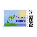 Happy Frog-Invite postage by janislil Happy Frog-Invite postage