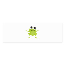 Happy Frog Skinny Profile Card business cards by creatingmybestlife Happy Frog Skinny Profile Card business cards