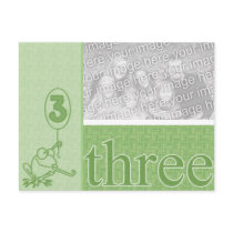 Happy FROGGY 3rd birthday postcards by partypassion Happy FROGGY 3rd birthday postcards