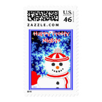 HAPPY FROSTY NIGHTS postage