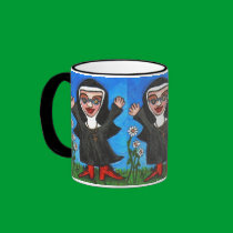 Happy Funky Preachin' Nun - mug mugs