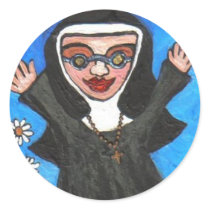 Happy Funky Preachin' Nun - sticker