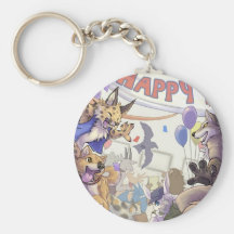 Happy furry con Keychain