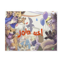 Happy furry con Postcard