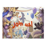 Happy furry con Postcard