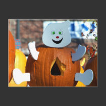 Happy Ghost Pumpkin postcards