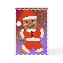 Happy Gingerbread Santa Card