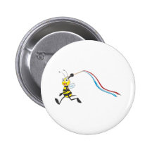 Happy Girl Bee Buttons