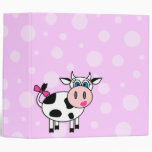 Happy Girl Cow Cartoon Bubble School Photo Binder