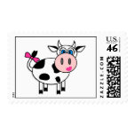 Happy Girl Cow Postage Stamp
