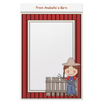 Happy Girl Outdoor Chores Writing Paper - Kids' Stationery Paper