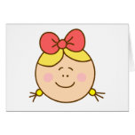 happy girl portrait cartoon cards