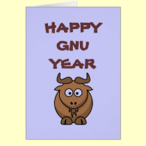 Happy Gnu Year cards