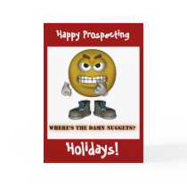 Happy Gold Prospecting Holidays Christmas Cards! by GoldProspectingShirt Happy Gold Prospecting Holidays Christmas Cards!