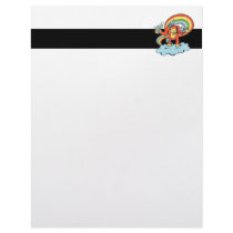 happy gorilla cartoon character vector letterhead design