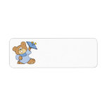 happy graduate teddy bear design custom return address label