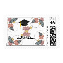 Happy Graduation-Wonderful Butterflies postage by Just2Cute Happy Graduation-Wonderful Butterflies postage