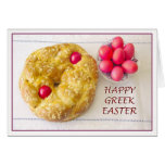 Happy Greek Easter With Tsoureki Bread Card
