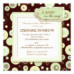 Happy Green Dots Neutral Baby Shower Invitation