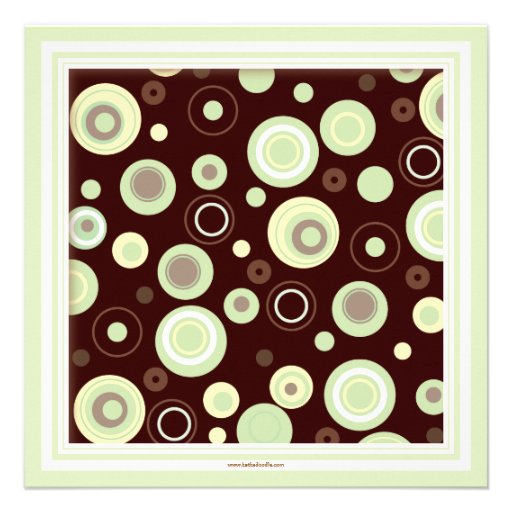 Happy Green Dots Neutral Baby Shower Invitation