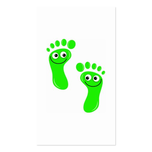 Happy Green Feet Business Card (back side)