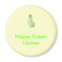 happy green llamas Magnet by dwmander happy green llamas Magnet