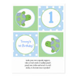 Happy Green Sea Turtles Cupcake Toppers Postcards