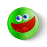 Happy Green Smilie Pins