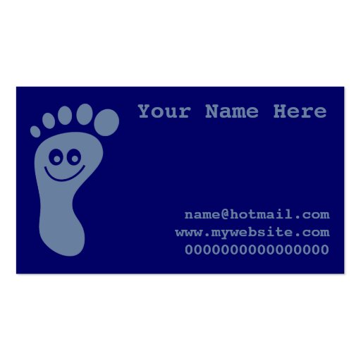 Happy Grey Foot Business Card Template