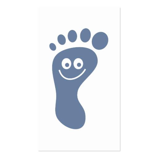 Happy Grey Foot Business Card Template (back side)