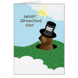 Happy Groundhog Day Feb 2nd Greeting Card
