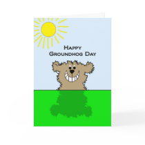 Happy Groundhog Day Greeting Card