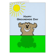 Happy Groundhog Day Greeting Card