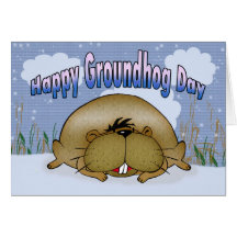 Happy Groundhog Day Greeting Card