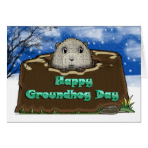 Happy Groundhog Day, Greeting Cards