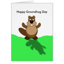 Happy Groundhog Day, Groundhog Arms Up Cards
