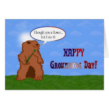 Happy Groundhog Day Groundhog's Day Spring Greeting Cards
