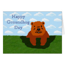 Happy Groundhog Day Groundhog's Day Spring Cards