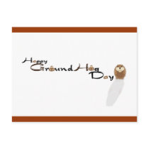 Happy Groundhog Day Postcard
