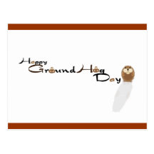 Happy Groundhog Day Postcard