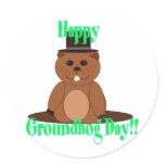 Happy Groundhog Day! Stickers