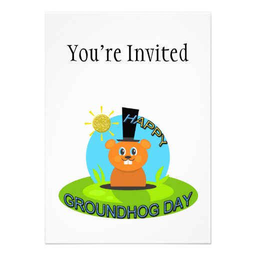 Happy Groundhog Day Sunshine Personalized Invites